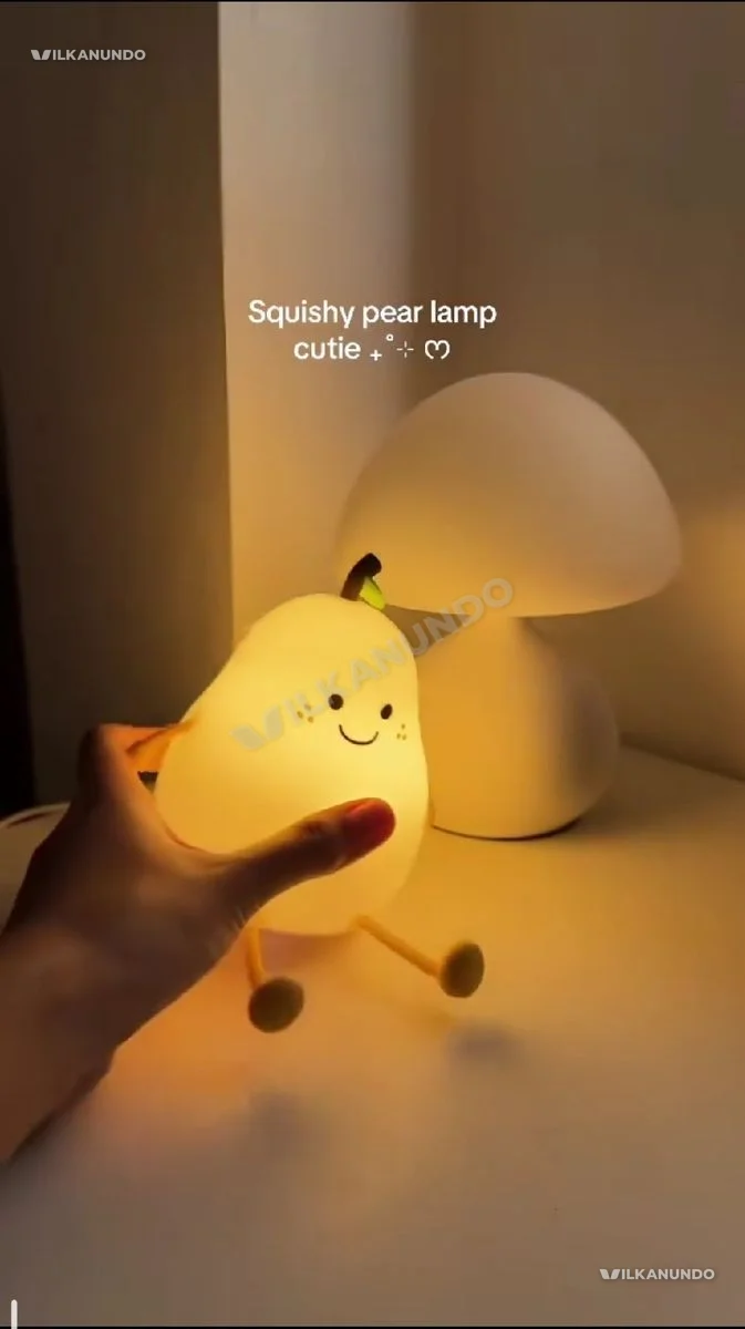 Cute Squishy Pear LED Night Lamp | Table Lamp