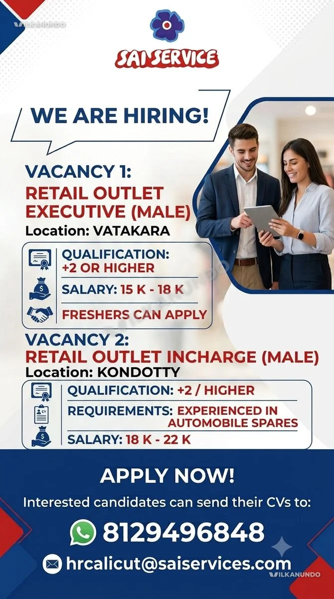 Retail Outlet Incharge