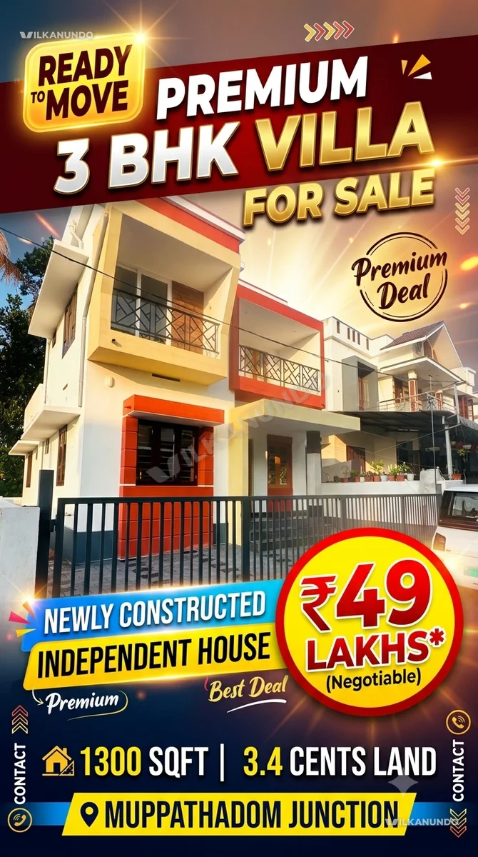 new house sale 3 bhk kochi 49 lakh