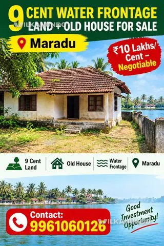 water frontage land maradu