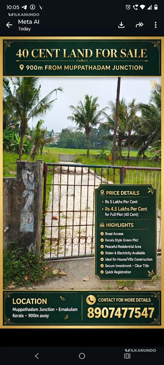 40 cent land for sale